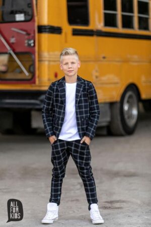 Juodas languotas 2-jų dalių kostiumėlis