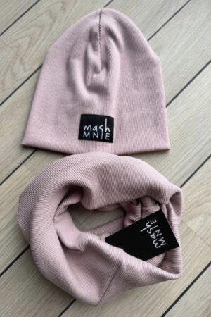 Pelenų rožės dvigubo trikotažo kepurė su mova