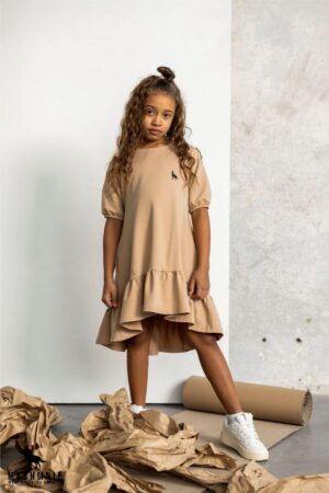 Smėlio spalvos suknelė