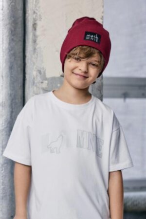 Bordo dvigubo trikotažo kepurė