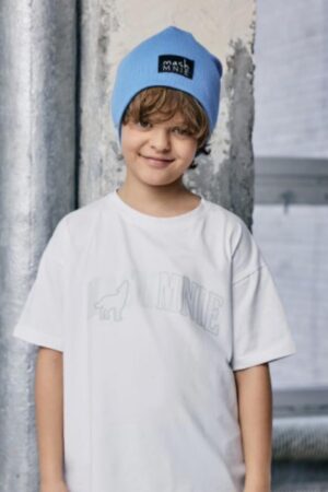 Žydra dvigubo trikotažo kepurė